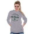 thumbnail image 4 of Alien Believer UFO Hunter Copilot Plus Size Long Sleeve Graphic Tee Shirt Brisco Brands 2X, 4 of 5