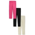 thumbnail image 1 of Cookie's Girls' 3-Pack Leggings - black/almond/rasp, 7 - 8 (Big Girls), 1 of 4