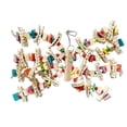 thumbnail image 2 of Bird Chewing Toy Hanging Swing Natural Wood Perch Tearing Toy Large Parrot Toys, 2 of 5