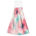 thumbnail image 2 of BZSMCE Hanging Hand Towels Fashion Poppy Splash Pattern 2-Pack - Velcro Style Bathroom Kitchen Towels, 2 of 7