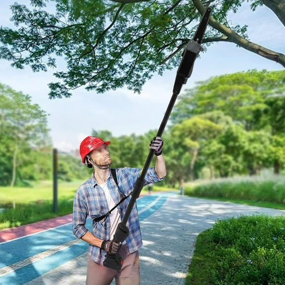 Cordless Pole Saw with 1 1500mAh Battery and 1 Charger, Electric Polesaw for Wood Cutting, Orchards and Farms, Adjustable Length