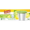 Glad Small Trash Bags, 4 Gallon, 34 Bags (OdorShield, Drawstring, Sweet