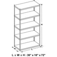 thumbnail image 6 of King's Rack Blue 5-Tier Boltless Tier Height Adjustable Steel Frame Garage Storage  Shelving Units (36" W x 18" D x 72"), 6 of 6