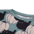thumbnail image 4 of Women‘s Knitting Halloween Fall Loose Elastic Party Pumpkin Cat Top, 4 of 6