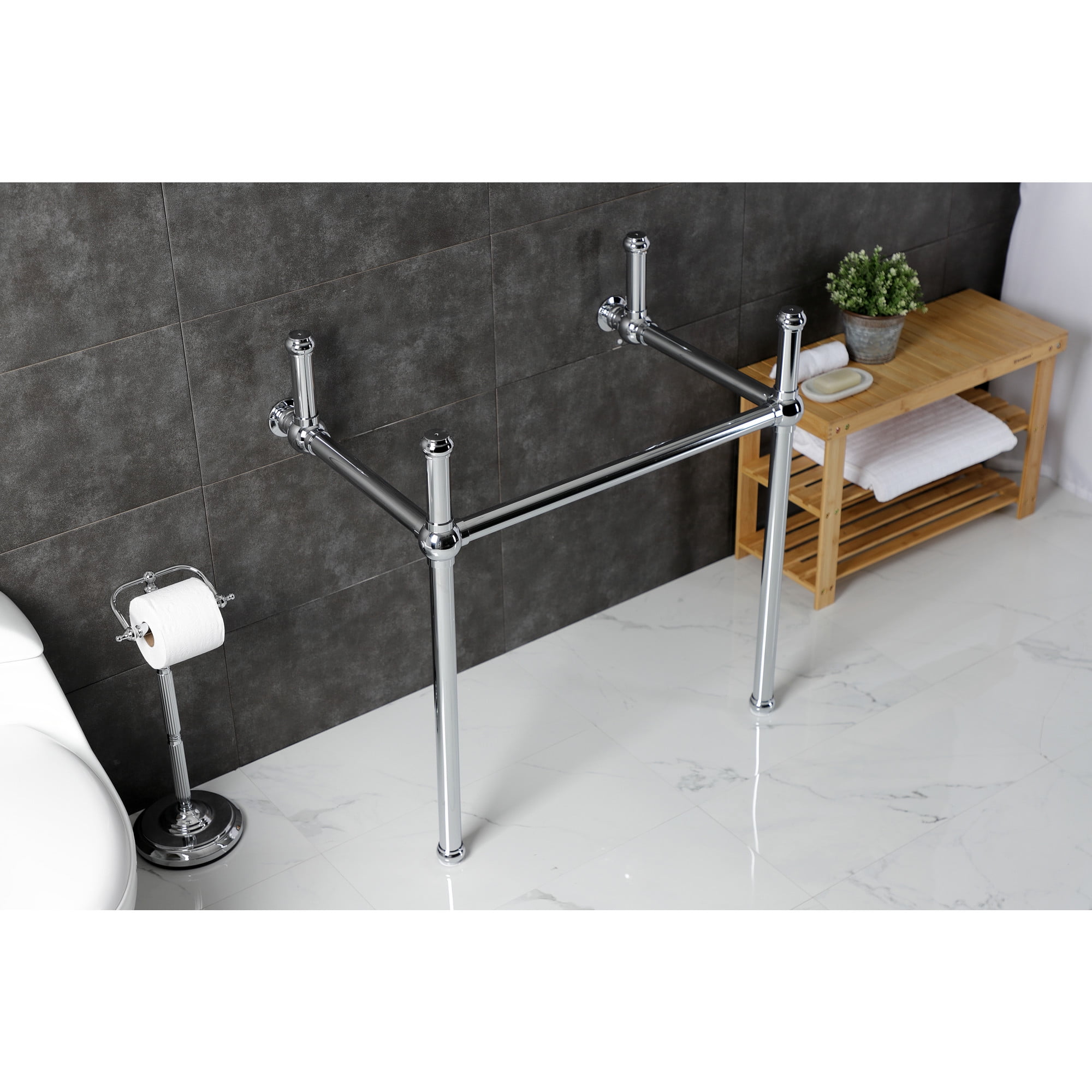 Kingston Brass VBH281833C Brass Console Wall Mount Sink Legs, Polished Chrome