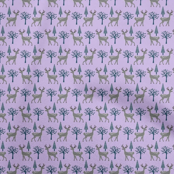 oneOone Cotton Poplin Twill Violet Fabric Animal Sewing Craft Projects Fabric Prints By Yard 56 Inch Wide