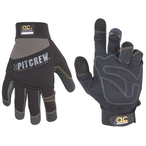 Work Gear 205BXL Extra Large Black and Gray Crew Mechanics Gloves
