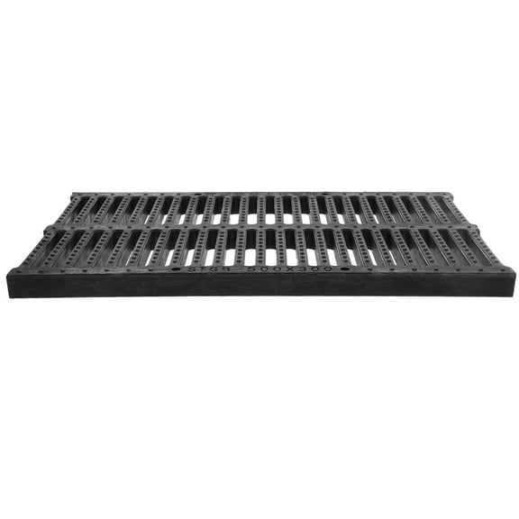 MLINS  Channel Drain Cover Square Trench Black Rectangular Rainwater Grate Exterior