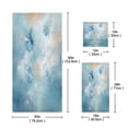 thumbnail image 3 of 3 Piece Bath Towels Set Bath Towel, Hand Towel and Face Towel for Bathroom, Gym, Hotel Watercolor Blue Butterflies, 3 of 8