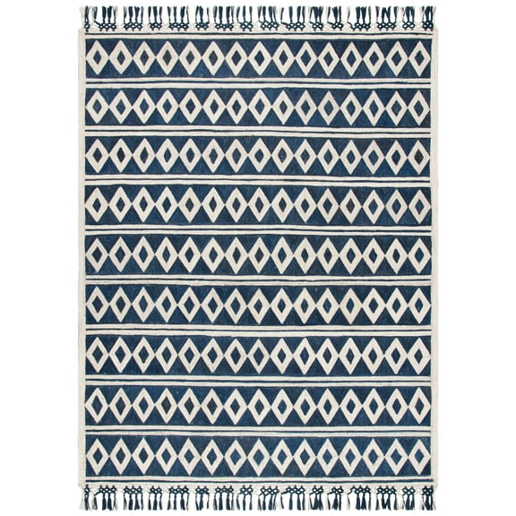 SAFAVIEH Sahara Maksim Geometric Area Rug, Blue/Beige, 8' x 10'