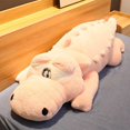 thumbnail image 1 of Gran tamaño de mintiendo sección almohada de felpa alfombra de cocodrilo suave Animal relleno juguete muñecas de felpa de dibujos animados de los niños regalo, 1 of 4