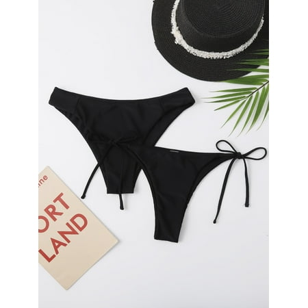 

Black Women s 2pack Tie Side Bikini Panty Set S043E Sexy XS(2)