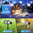 thumbnail image 4 of Snowflake Projector Lights, LED Snowfall Projector, Remote Control Timing IP65 Waterproof, Snowflakes Landscape Light for Party Decoration, 4 of 6
