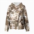 thumbnail image 4 of NOLDARES Camo Hoodie Kids Cute Hoodies Maple Leaf Print Oversized Drop Shoulder Fleece Hooded Cute Hoodies for Teen Girls Boys(N032-Khaki), 4 of 6