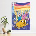 thumbnail image 3 of Adventure Time Tapestry Dorm Decor Wall Hanging Tapestries Window Curtain Picnic Mat Beach Blanket 60x40 Inch, 3 of 9