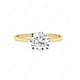 thumbnail image 3 of Cora Jewellery 2CT Hidden Halo Round Moissanite Engagement Ring For Women, 14K Yellow Gold, 3 of 6