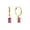 07-ruby-July, variant on VESITIM Dainty Gold Birthstone Small Huggie Hoop Dangle Earrings for Women, 14K Gold Plated Mini Earrings Fashion Jewelry Gifts
