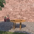thumbnail image 3 of Amazonia Lila 5-Piece Patio Round Lazy Susan Dining Table Set | Teak Finish | Ideal for Outdoors and Indoors, 3 of 6