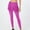 Pink, variant on HOMBOM Womens No Front Seam Leggings Gym Winter High Waisted Fake Two Pieces Non See Through Activewear Black Pants for Ladies 2XL