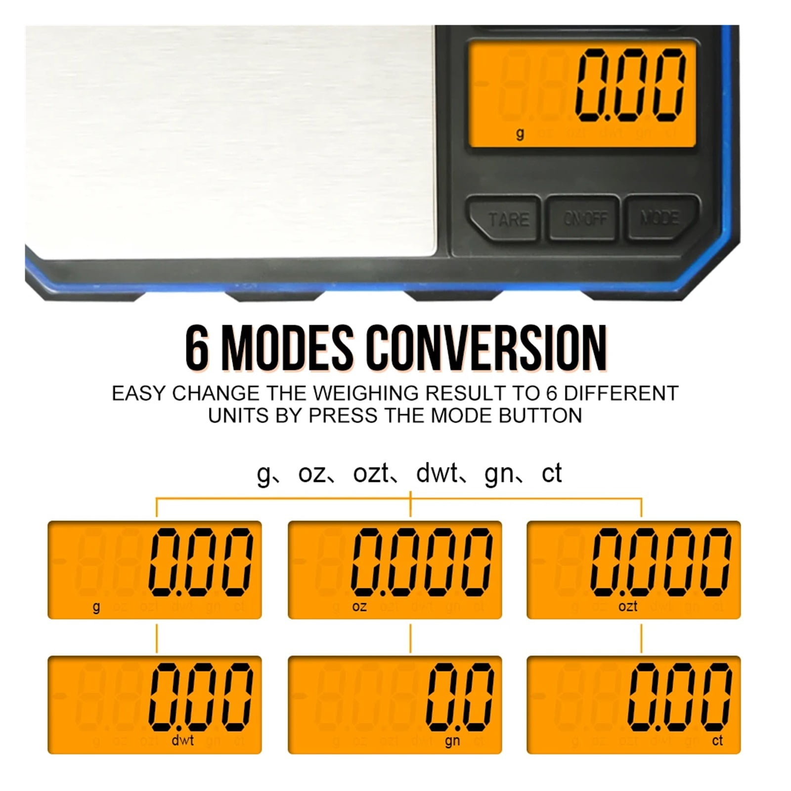 Mini Precision Digital Scales For Gold Silver Jewelry Gram Scale, Balance Weight Tare Function For Food Medicine Coffee - High Precision