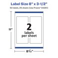 thumbnail image 6 of Avery Glossy Clear Rectangle Labels, 8" x 3.5", 50 Labels, 6 of 9