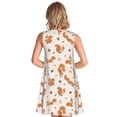 thumbnail image 2 of Bixox Robe Sans Manches à Imprimé Écureuil Mignon pour Femmes, Robe Décontractée Longueur Genou avec Poches pour l'Été-moyen, 2 of 7