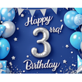 thumbnail image 4 of Yatrandify Colorful Balloons Happy Birthday Banner Festive Design Party Decoration for Kids 3rd Birthday Celebration, 4 of 7