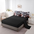 thumbnail image 5 of Castle Fairy Sport Basketball Collage Full Size Bedding Sets 7 Pieces, Geometric Plaid Full Size Bed in a Bag, Gray Black,Black Reversible, 5 of 7