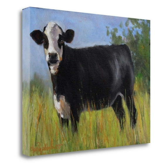 Black Baldie On A Hill By Cheri Wollenberg, 32" x 25" Fine Art Giclee Print on Gallery Wrap Canvas, Ready to Hang