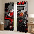 thumbnail image 2 of Erosebridal Dirt Bike Curtains Extreme Sports Motorcross Vehicle Curtains & Drapes,Red Motorbike Cool Sports Blackout Curtains Motor Vehicles Window Curtains 52''Wx84''L, 2 of 5