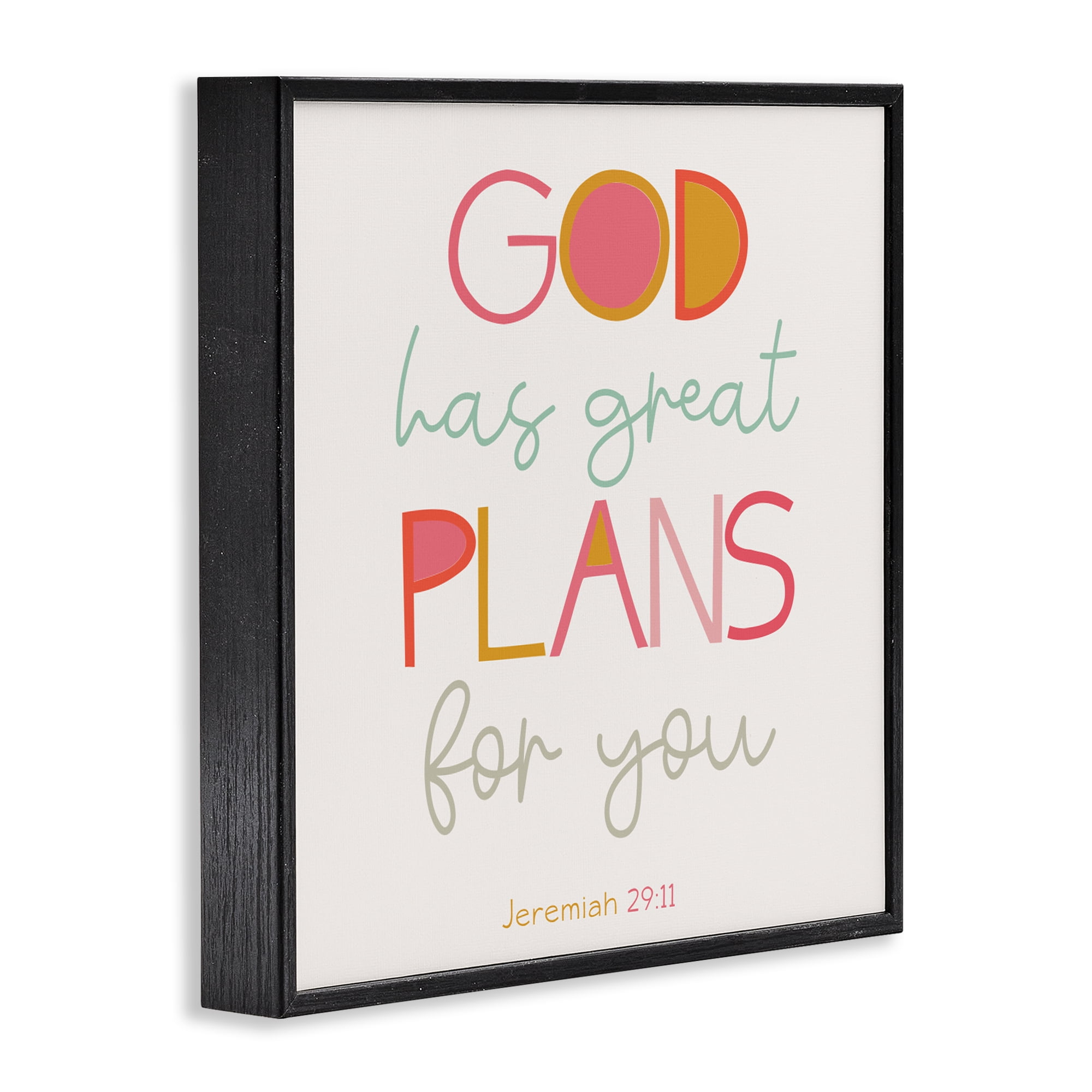 Stupell Industries God's Plans For You Black Framed Giclee Art, design by SD Graphics Studio