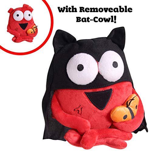 Peluche de corazón con capa y capucha de corazón de murciélago Juguete de peluche de 6 "- Tiras cómicas de corazón y cerebro de Yeti incómodas Awkward Yeti 669203904401