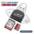 thumbnail image 5 of 4 In 1 SD Card Reader Micro TF Adapter to View Camera Photos And Videos on Windows Mac iPhone Android, 5 of 5