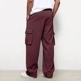 thumbnail image 5 of Fabrcox Cargo Pants for Men Big and Tall Wide Leg Joggers Men Athletic Running Summer Men's Trousers with Multiple Pockets, 5 of 8