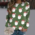 thumbnail image 3 of Gibobby Sudadera navideña Mujer Navidad manga larga cuello redondo moda casual invierno y otoño pulóver sudadera(AG,XG), 3 of 4