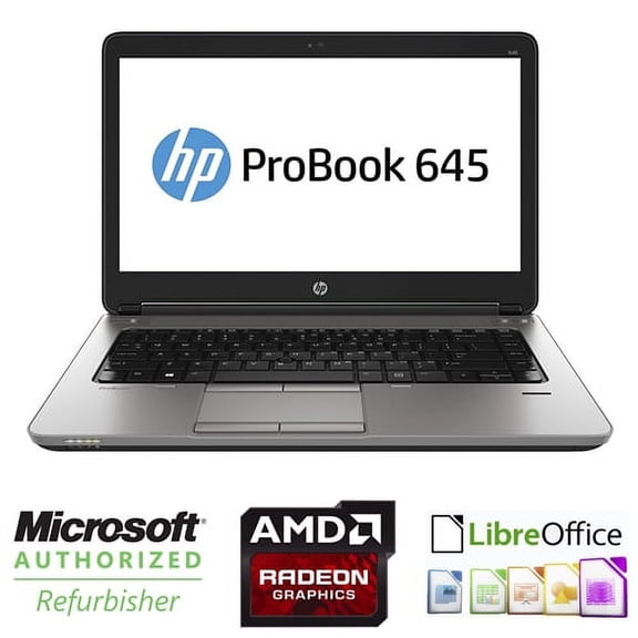 Pre-Owned HP Probook 645 G1 14" Laptop AMD(A6-4400M)-2.7GHz 8GB RAM, 128GB SSD Windows 10 Pro