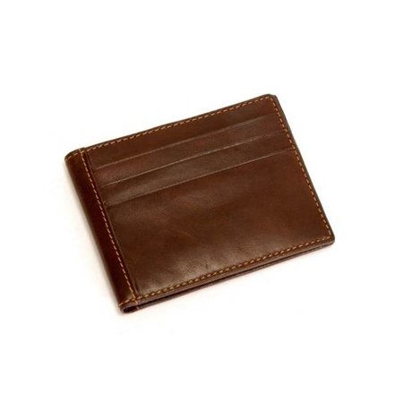 Prima Executive Leather Money Clip with Credit Card Slots