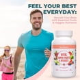thumbnail image 3 of Vital Super Fruits & Veggies - Daily Superfood Capsules for Adults - fruit and veggies supplement to Boost Immunity & Energy - 2-in-1 Formula for Overall Wellness, 3 of 7