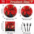 thumbnail image 2 of Juego de platos y servilletas de papel Party Greeting Spider, 96 piezas, 2 of 7