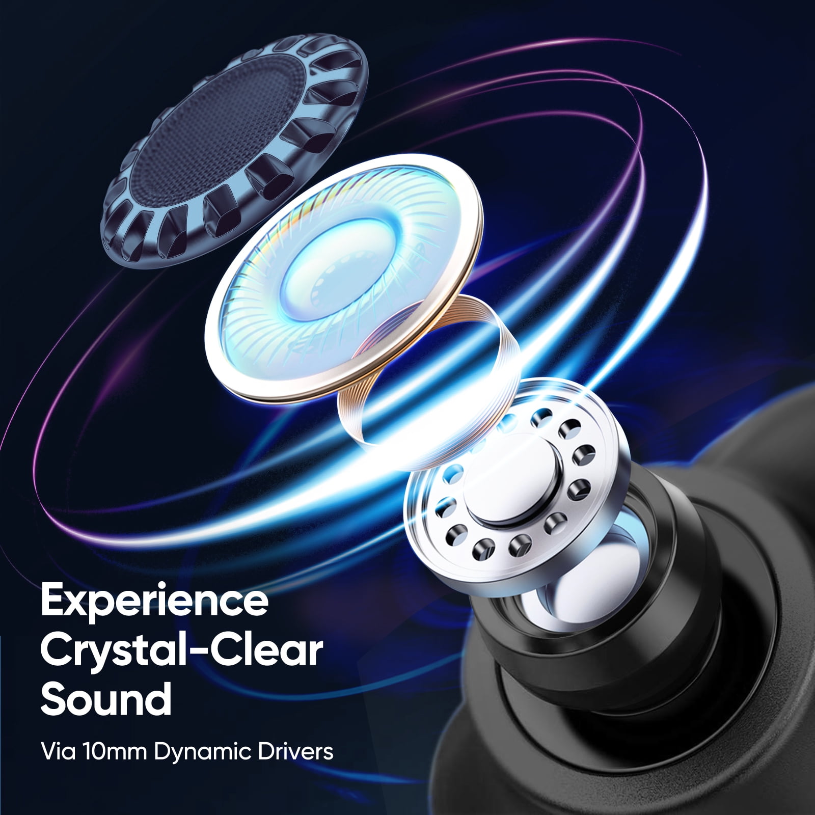 Middle Rabbit SW4 Wireless Gaming Earbuds for PC PS4 PS5 Switch Mobile - 2.4G Dongle & Bluetooth - 30ms Low Latency - Headphones with Built-in Microphone - 4 Mics PC Earbuds - PS4 PS5 Headset
