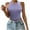 Purple, variant on Diufon Knit Womens Crop Tops Summer Solid Color Fringed Hem Tees Round Neck Sleeveless Tank Tops