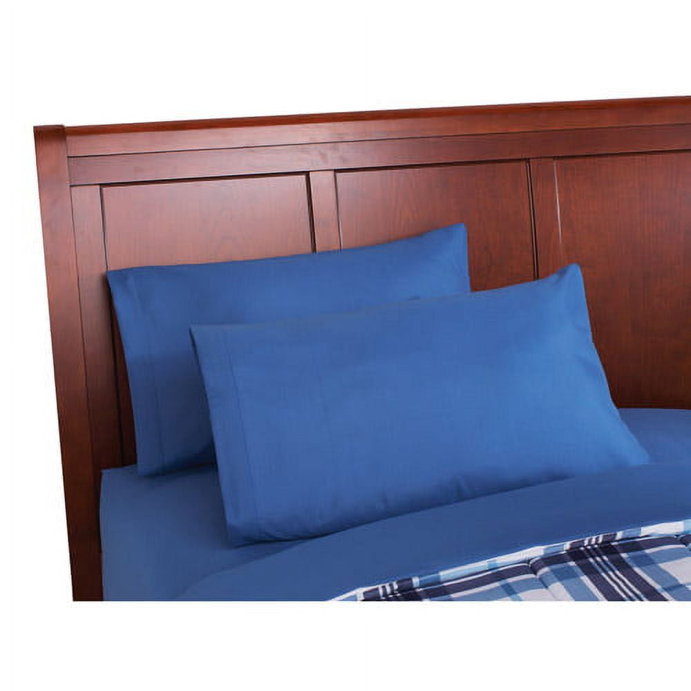 Mainstays Blue Plaid 6 Piece Bed in a Bag Comforter Set with Sheets, Twin