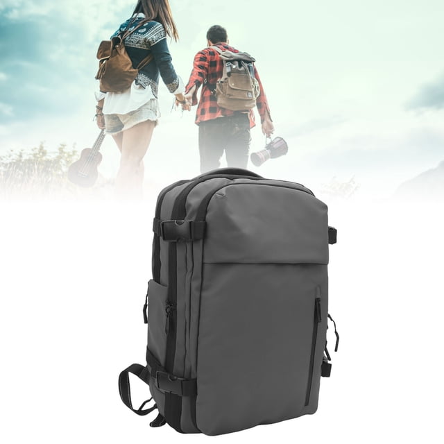 Vacuum Compression Backpack, Expandable 36-55L Rainproof Travel Backpack with TSA Lock, Dedicated 16" Laptop Compartment, Large Capacity Business Backpack for Camping