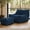 Blue, variant on CKEASEAN 41.7" Corduroy Oversized Bean Bag Chair with Ottoman & Side Pocket, Comfy Reading Nook Lounge Chair with Armrests, Lazy Beanbag Floor Sofa for Adults, Bedroom, Living Room