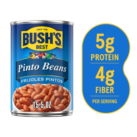 Bush's Pinto Beans Canned Beans with Pop-Top Lid, 15.5 oz Can