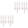 thumbnail image 6 of Landege 4-Pack White Plastic Garden Picket Fence Set, Lawn Edging for Yard, Outdoor Decoration and Landscape Border, 6 of 7