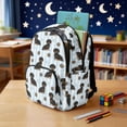 thumbnail image 4 of HUIACONG Striped Dachshund 4 Piece Kids School Backpack 17 Inch, Includes Lunch Bag, Pencil Case & Water Bottle Sleeve, Breathable Back Panel, for Ages 6-9, Elementary, 4 of 7