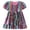 a-Purple21, variant on Girls Carnival Dress Kids Iridescent Rainbow Metallic Dress With Puff Short Sleeves Ruffled Hem Crewneck Party Dress For Holiday Casual Wear