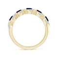 thumbnail image 2 of ANGARA Natural 1 Ct Five Stone Oval Sapphire Swirl Ring with Diamonds in 14K Yellow Gold for Women (Size-4x3mm) | September Birthstone, Anniversary, Jewelry Gift for Women | Natural Sapphire Ring, 2 of 9