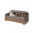 thumbnail image 2 of Farmhouse Couch Cover Sofa Covers 3 Cushion Sectional Couch, Vintage Country Texas Star Plaid Wooden Grain Washable Sofa Covers Slipcover Sectional Sofa Cover, Furniture Protector 71"x150", 2 of 9